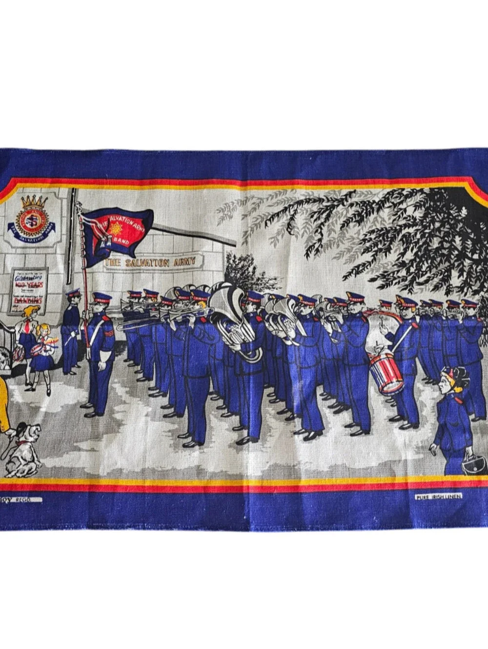 RARE SALVATION ARMY TEA TOWEL DUNMOY REGD PURE IRISH LINEN
